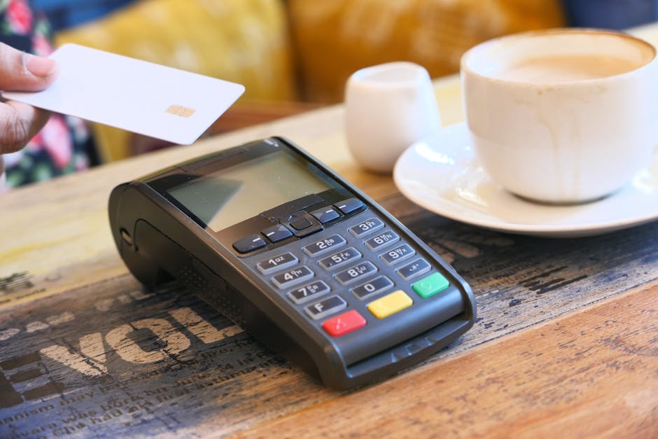 Restaurant credit card payment terminal processing transaction